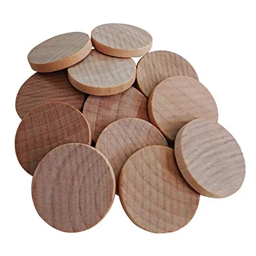 1 Inch Natural Wood Slices Unfinished Round Wood Coins for DIY Arts & Crafts Projects, 120 per Pack.