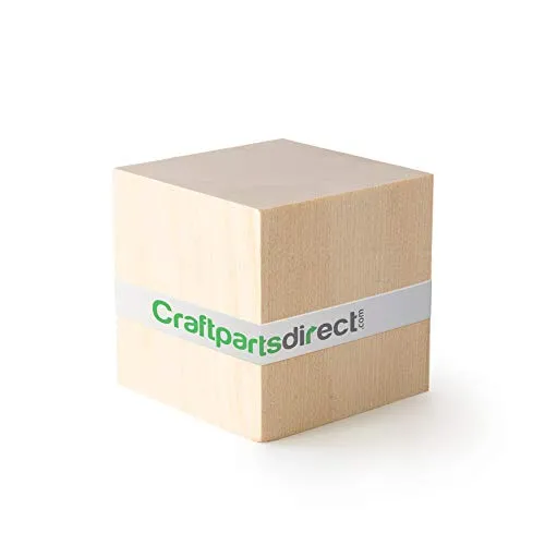 1.5 inch Wood Blocks | Natural Unfinished Craft Wooden Cubes -by CraftpartsDirect.com | Bag of 10