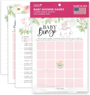 20 Elephant Baby Shower Games For Girl - Hilarious Baby Shower Games Girl, Baby Games For Baby Shower Bingo Game Girl, Baby Girl Baby Shower Tradition Cards, Baby Girl Baby Shower Games Funny