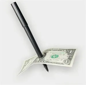 2016 Hot Sale Magic Trick Ball Pen Brand Black Magician Toy Thru Bill Penetration Dollar Bill Pen Trick