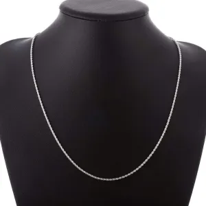 2mm 20 inches silver plated Italian Necklace Chain
