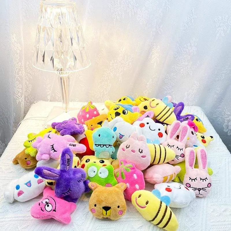 30PC Mini 6 * 4CM Small Soft Stuffed Animal Plush Toy Doll vending machine Toy Rabbit Bear frog Small Toys Baby kids Gifts
