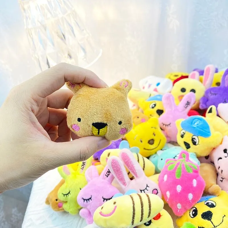 30PC Mini 6 * 4CM Small Soft Stuffed Animal Plush Toy Doll vending machine Toy Rabbit Bear frog Small Toys Baby kids Gifts