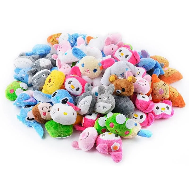 30PC Mini 6 * 4CM Small Soft Stuffed Animal Plush Toy Doll vending machine Toy Rabbit Bear frog Small Toys Baby kids Gifts