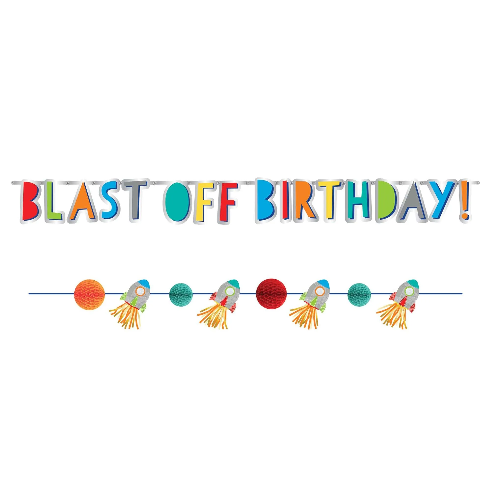 3rd Birthday Blast Off Party Kit For 16 People
