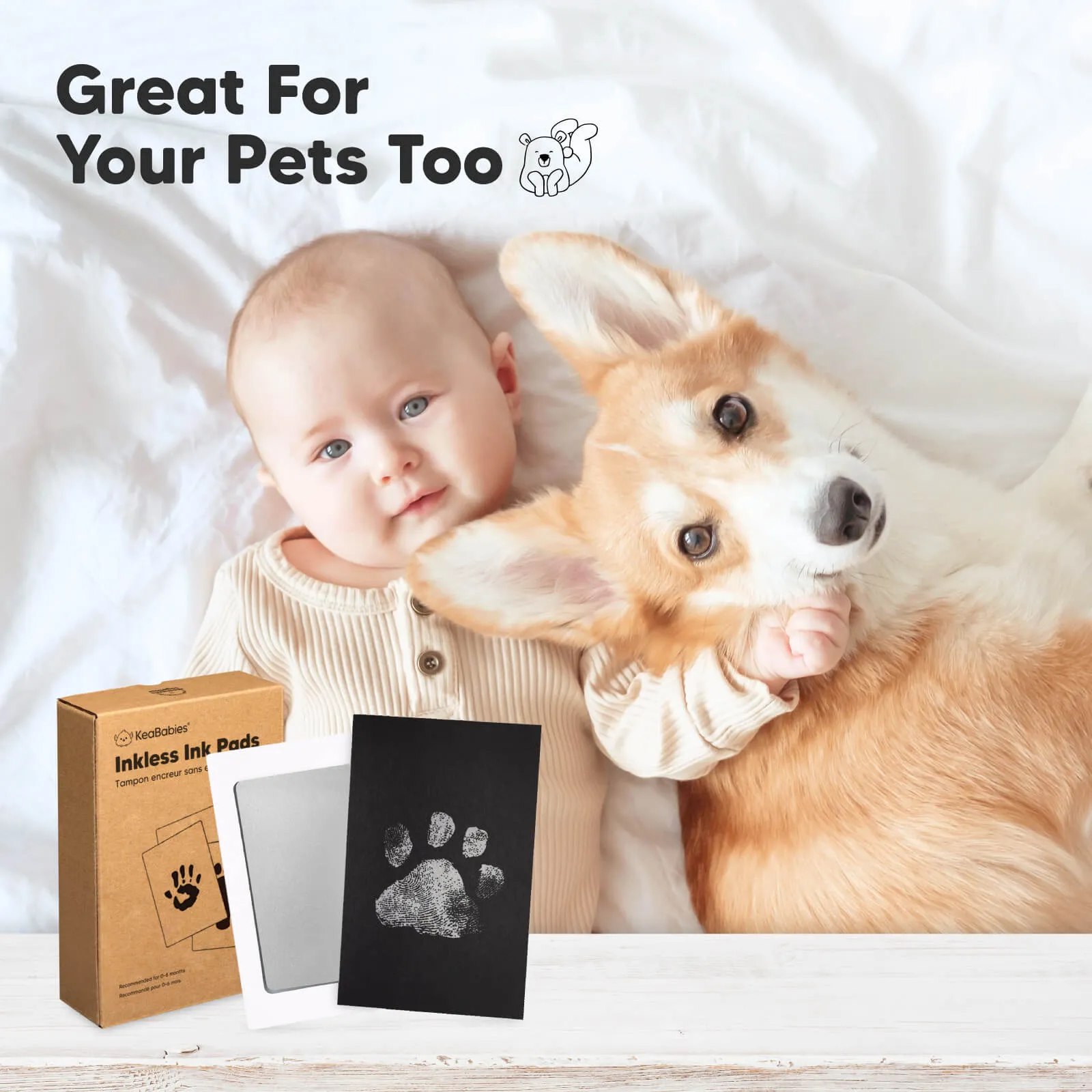 4-Pack Inkless Ink Pads (Gold/Silver)