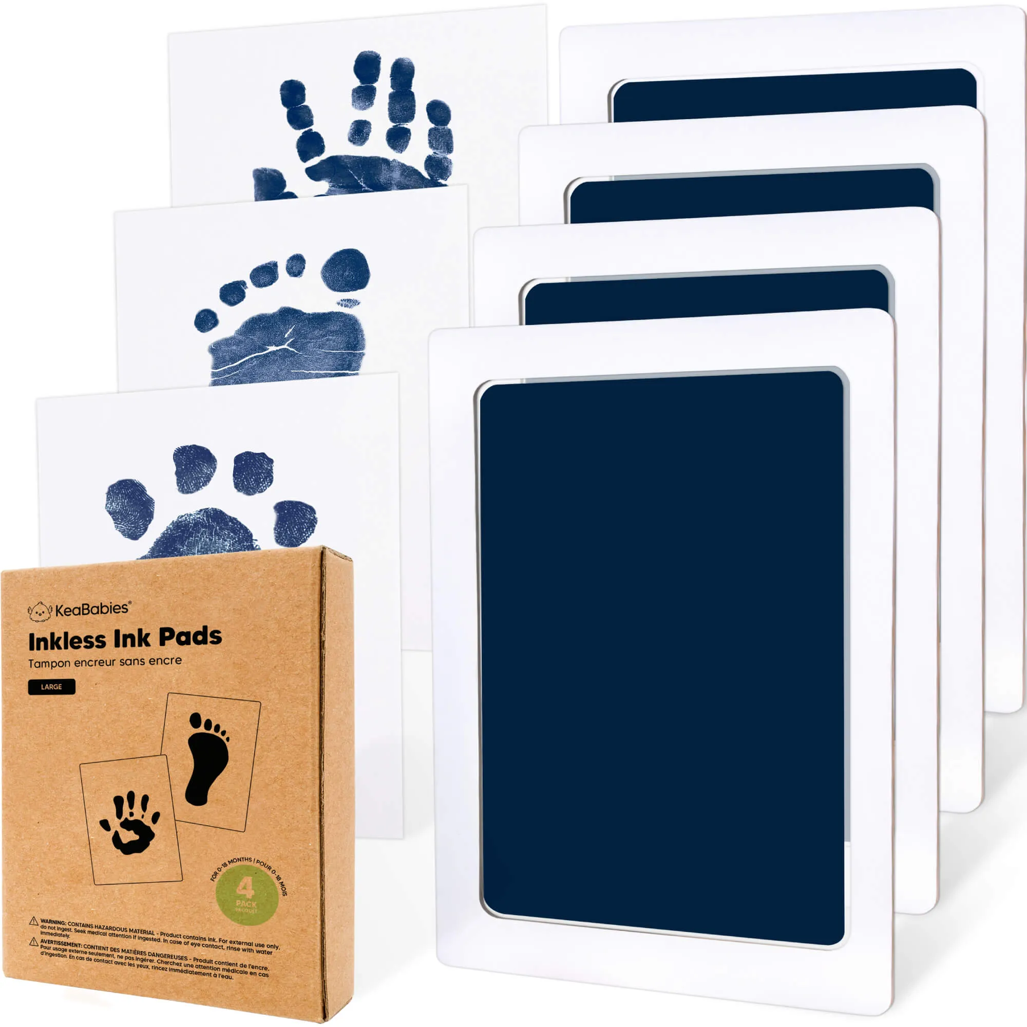 4-Pack Inkless Ink Pads (Navy)