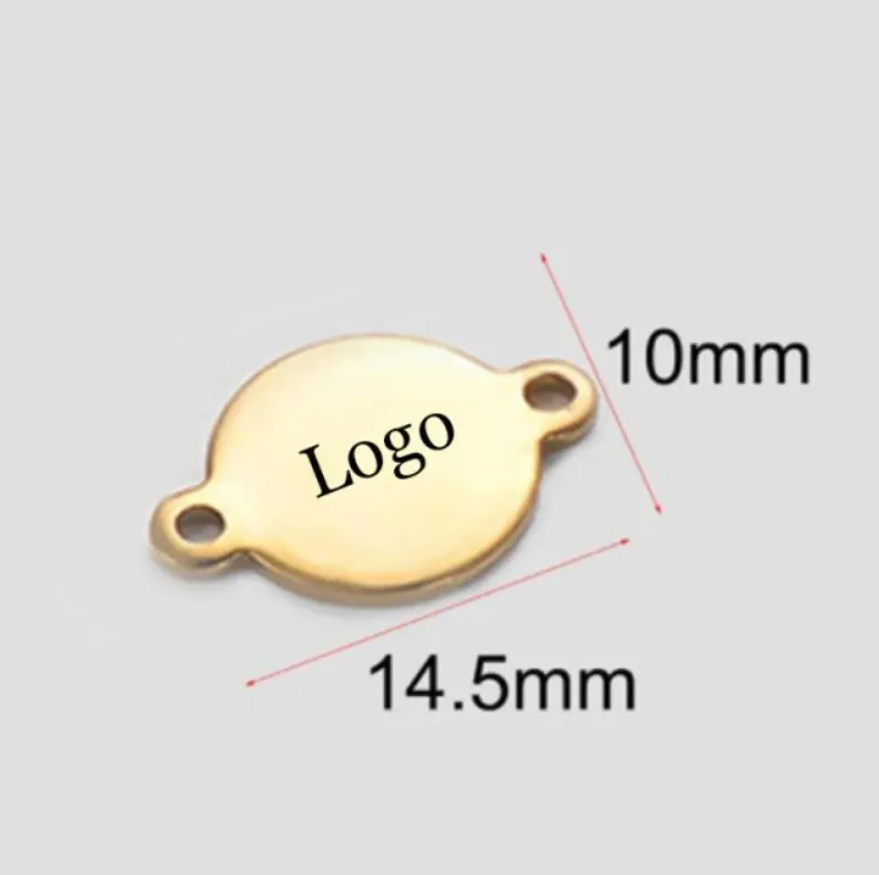 50 Pcs Custom Connector Charms,, Personalized Rectangle Connector Charm, Stainless Steel Silver Laser Engraved, DIY Centerpiece Bar Jewelry