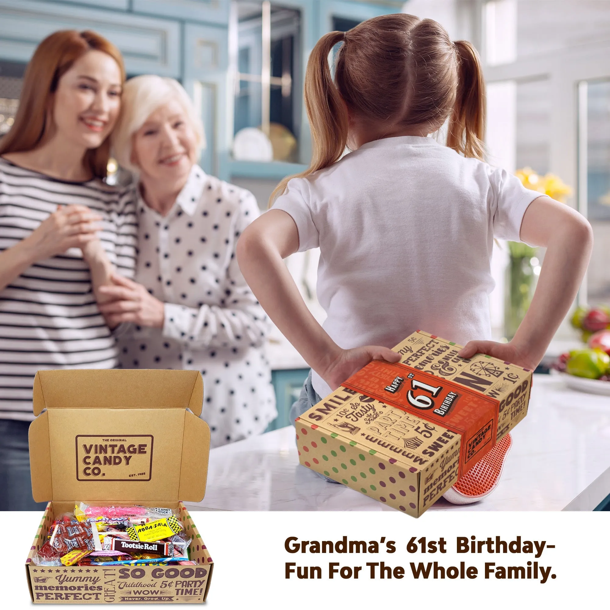 61st Birthday Retro Candy Gift