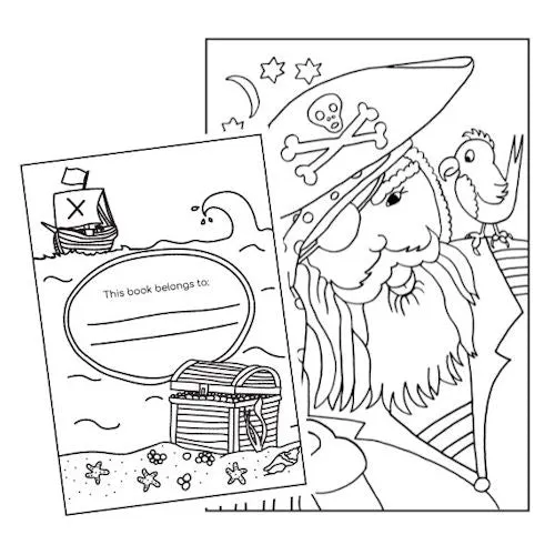 A4 My Pirate Adventure Colouring Book - Exciting Treasure Hunts High Quality Young Adventurers