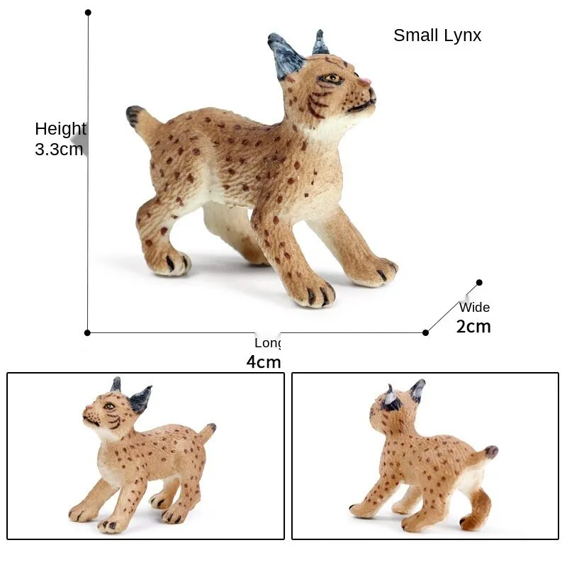 African Wild Simulation Animals Tiger Lion Snow Leopard Action Figure PVC Miniature Model Education Cognitive Collection Toys