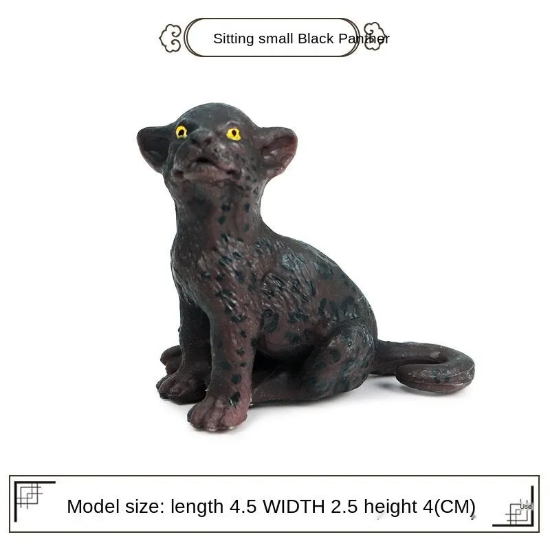 African Wild Simulation Animals Tiger Lion Snow Leopard Action Figure PVC Miniature Model Education Cognitive Collection Toys