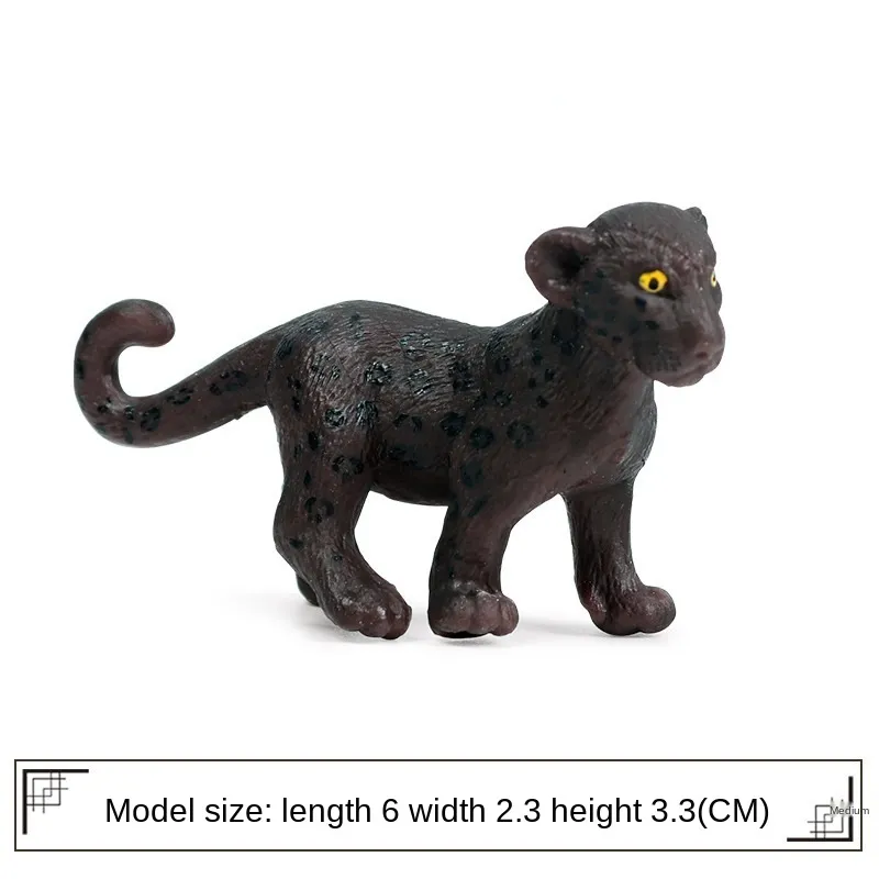 African Wild Simulation Animals Tiger Lion Snow Leopard Action Figure PVC Miniature Model Education Cognitive Collection Toys