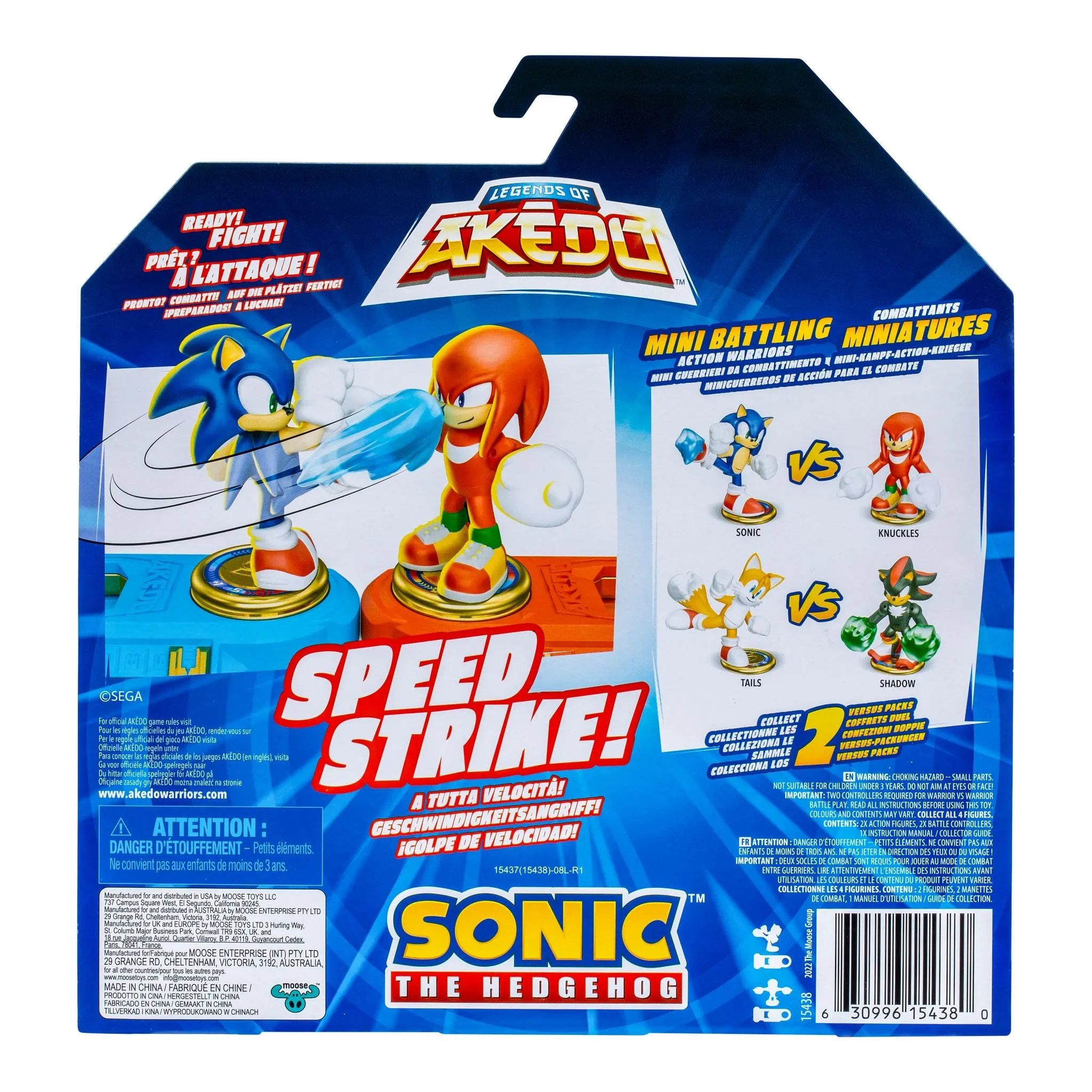 Akedo Sonic S1 Versus Pack - Sonic Vs Knuckles
