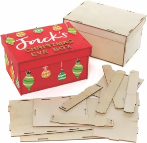 American Elm Pack of 2 Large Wooden Box Kits in Make and Decorate Wooden Pieces Wooden Box