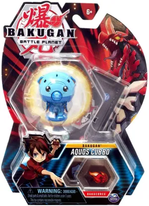 Bakugan, Aquos Cubbo, 2 inches Tall Collectible Transforming Creature, for Ages 6 & Up, Multicolor
