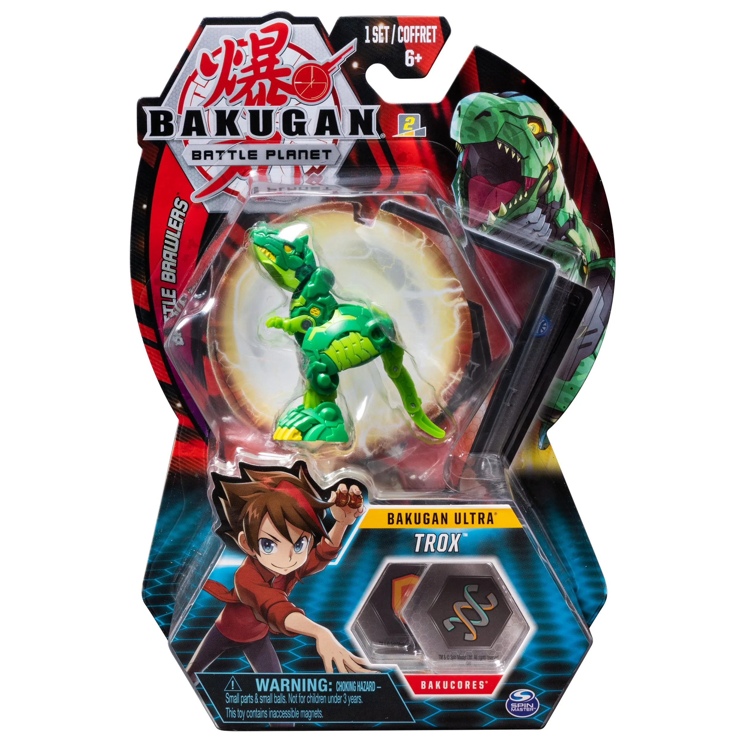 Bakugan Ultra, Trox, 3-inch Collectible Action Figure and Trading Card, for Ages 6 and Up