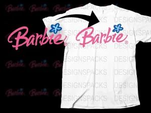 Barbie Retro Logo Exclusive Png Digital Download