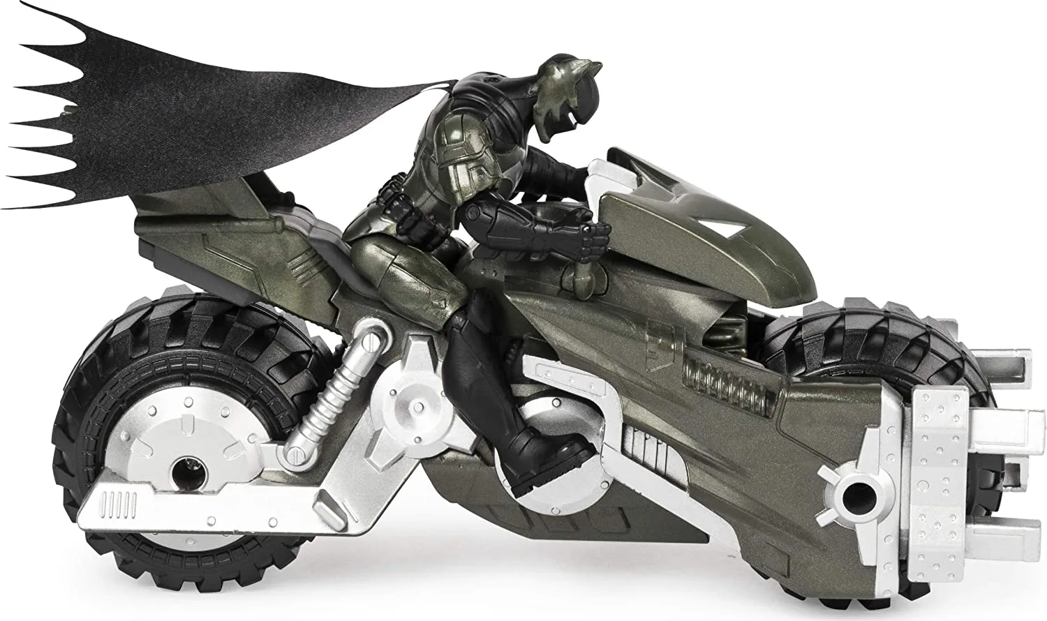 BATMAN Batcycle Vehicle with Exclusive and Clayface 4-Inch Action Figures