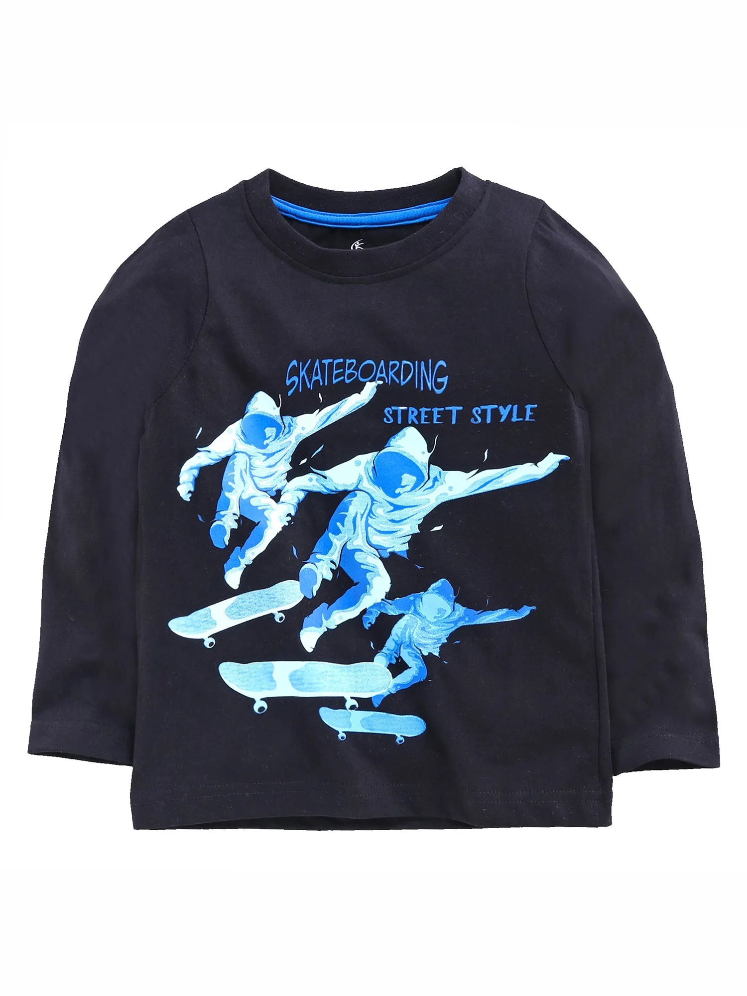 Boys Cotton T-Shirt with Print & Solid Pyjama Sets