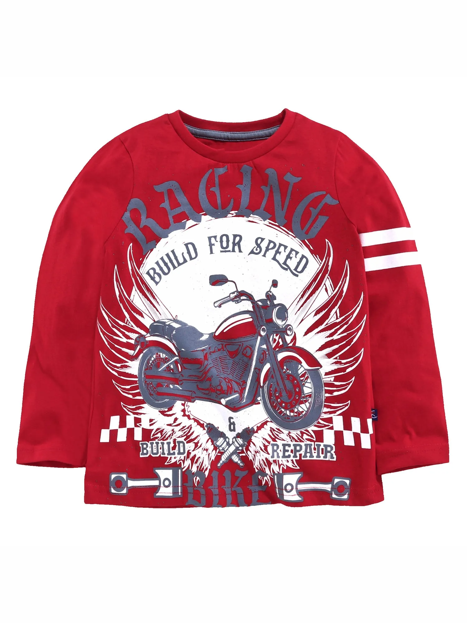 Boys Cotton T-Shirt with Print & Solid Pyjama Sets