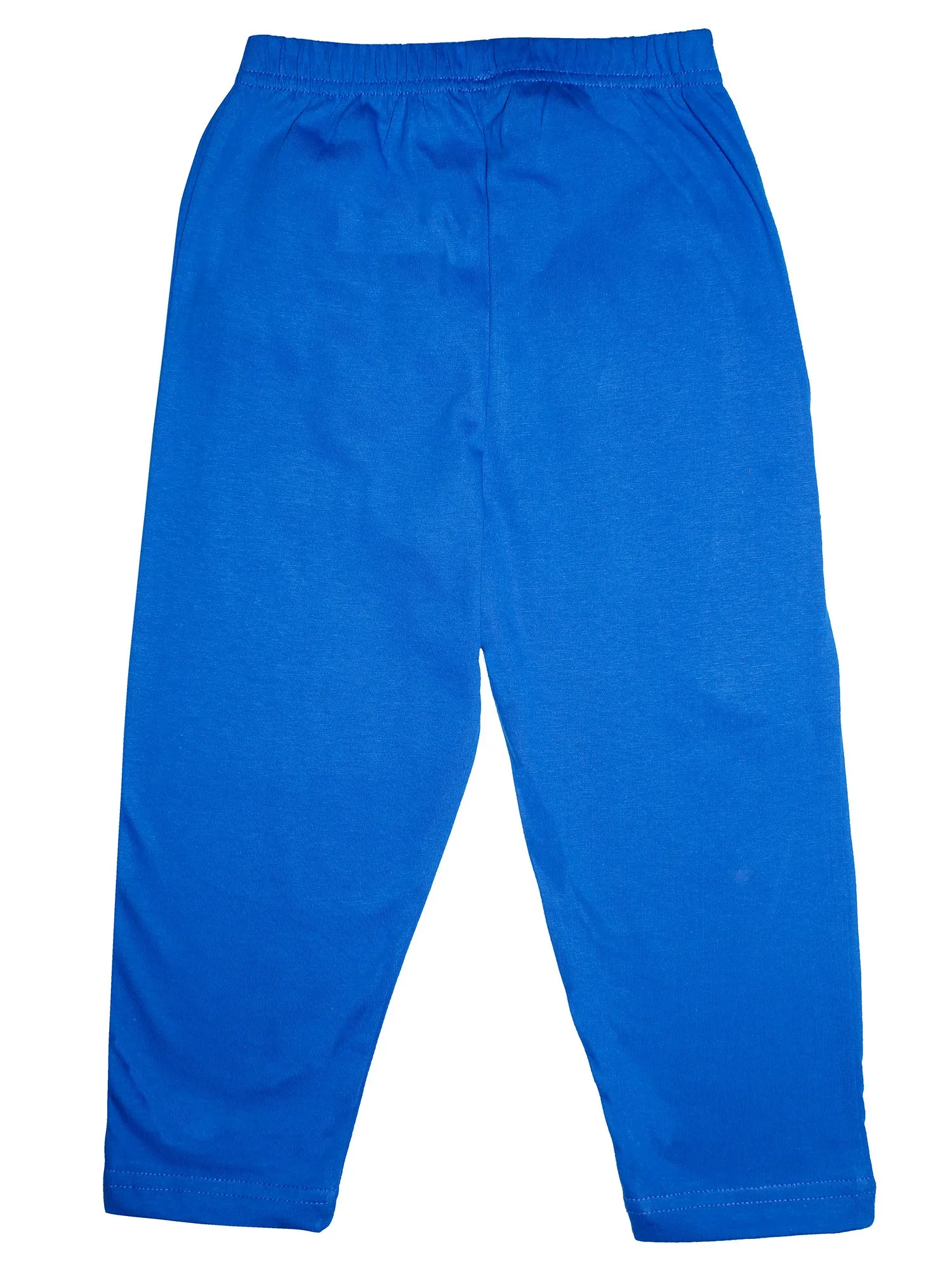 Boys Cotton T-Shirt with Print & Solid Pyjama Sets