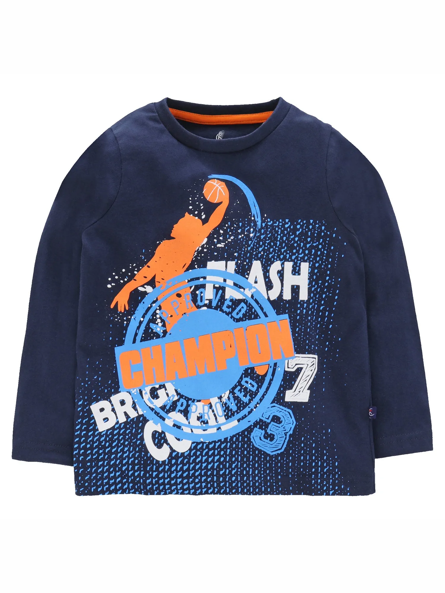 Boys Cotton T-Shirt with Print & Solid Pyjama Sets