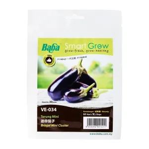 Brinjal Mini Cluster Seeds VE-034 (30 Seeds)