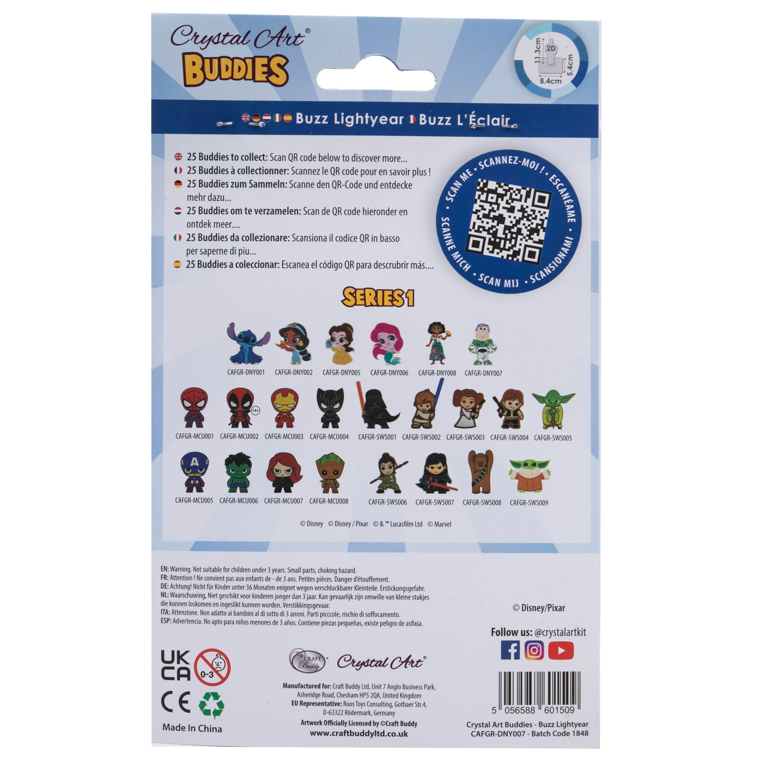 Buzz Lightyear Toy Story Crystal Art Buddy