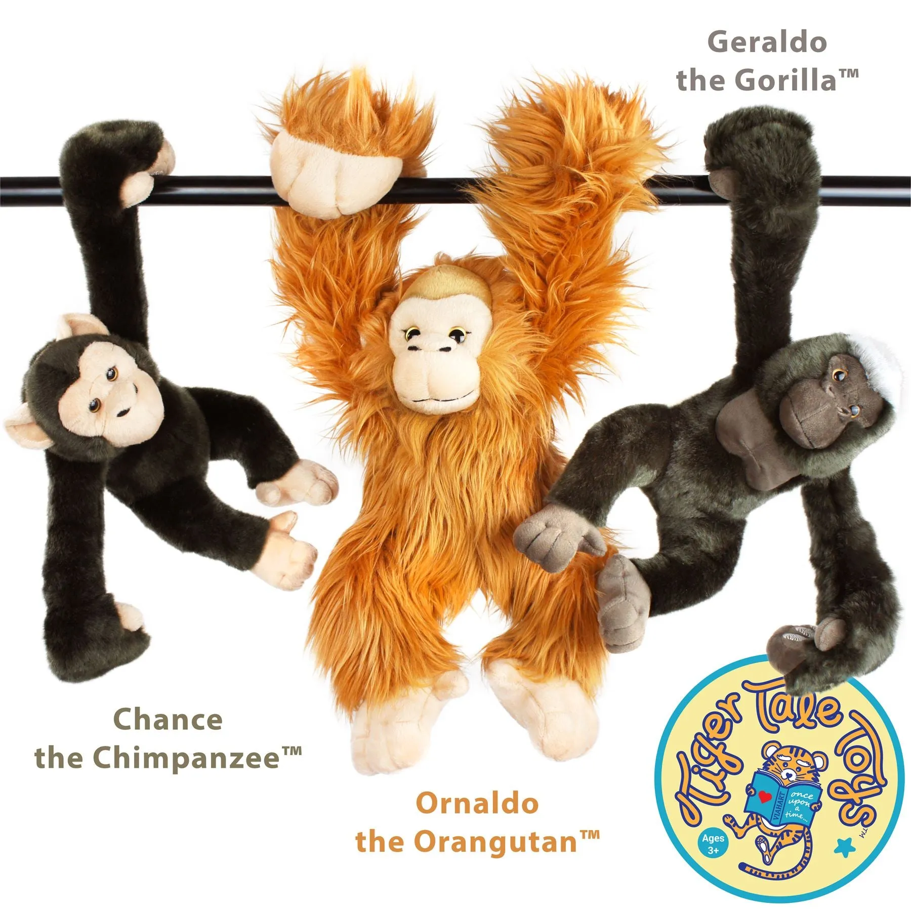 Chance The Chimpanzee | 15 Inch Stuffed Animal Plush | By TigerHart Toys