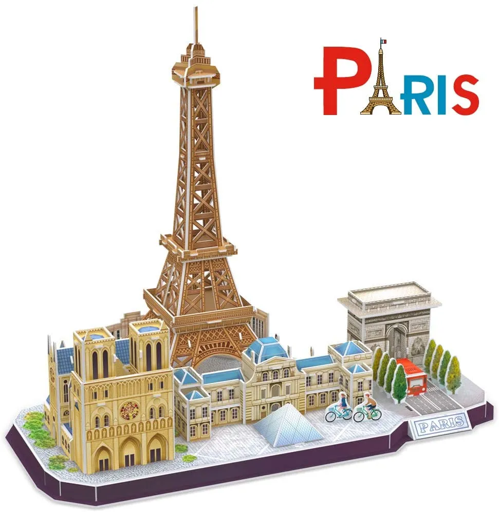 CubicFun 3D Puzzles Paris City Skyline Puzzle DIY Building Model Kits, France