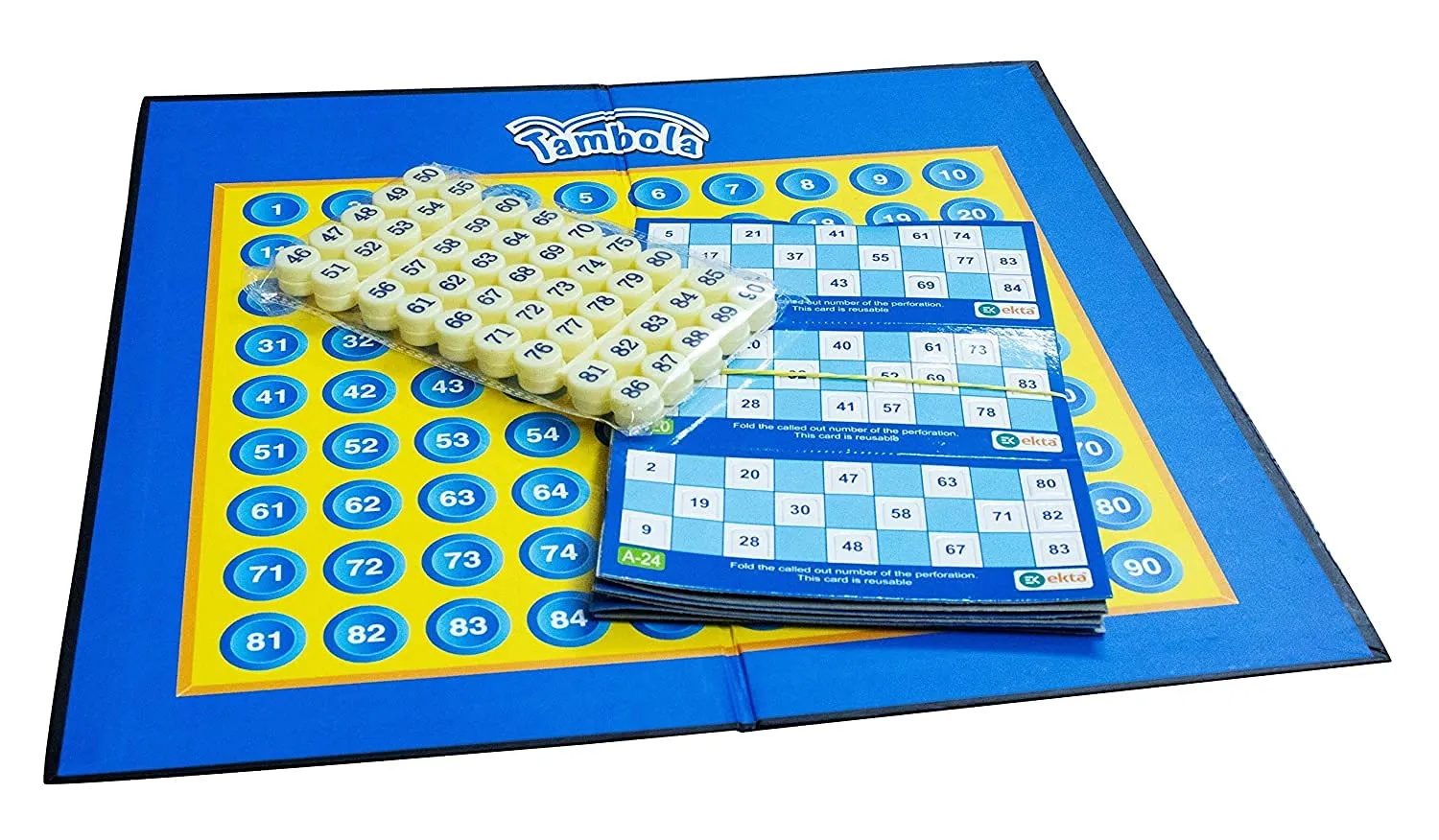 EKTA 4 in 1 Family Strategy Board Games | Tambola, Chess, Ludo and Snakes & Ladders Educational Family Games | Fun & Strategy Games Multicolor for 2 years or above