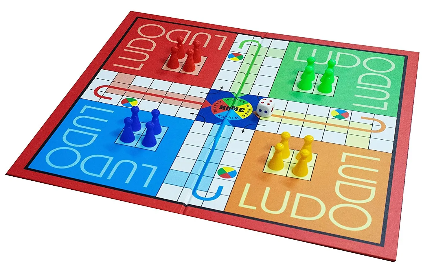EKTA 4 in 1 Family Strategy Board Games | Tambola, Chess, Ludo and Snakes & Ladders Educational Family Games | Fun & Strategy Games Multicolor for 2 years or above