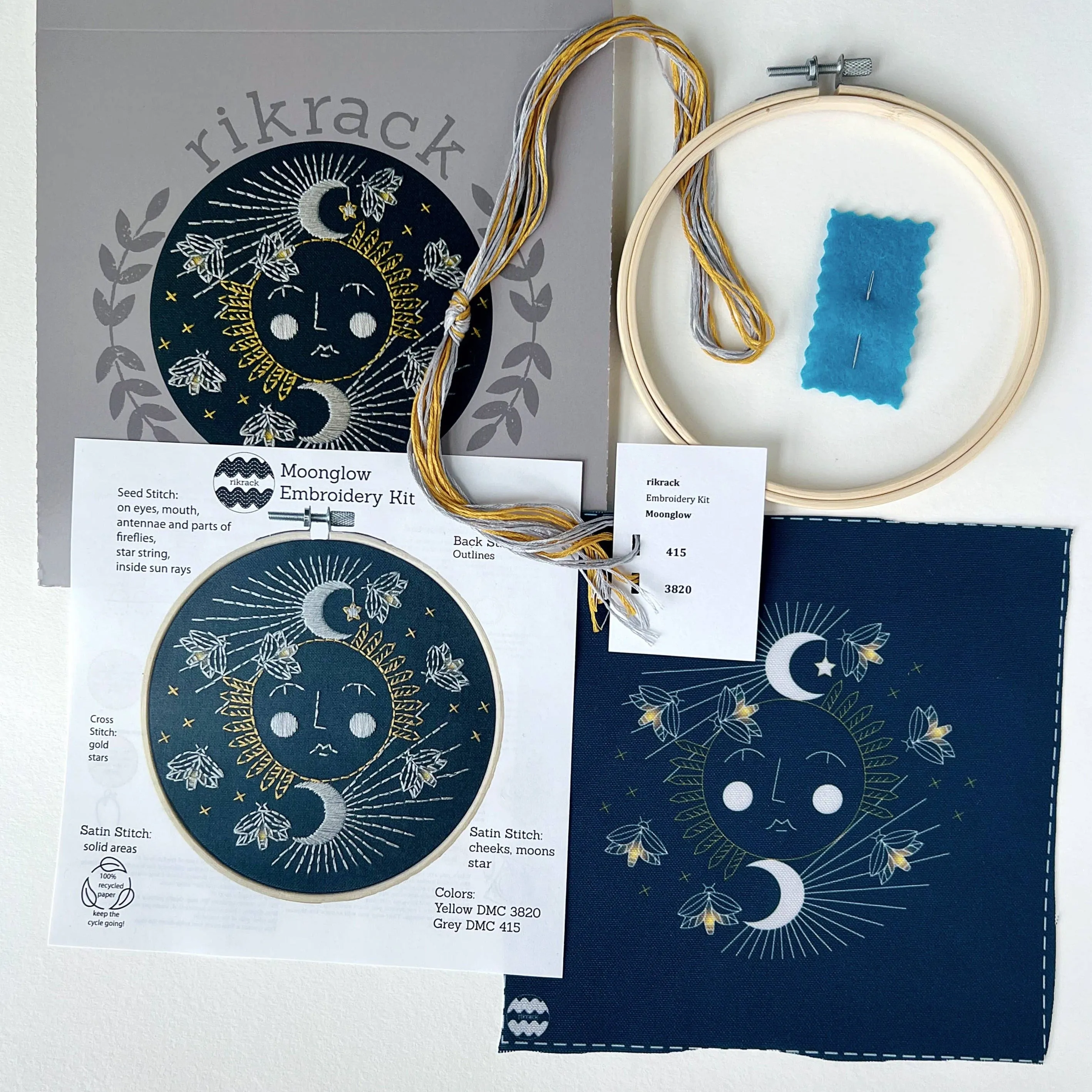 Embroidery Kit by Rikrack - Moonglow