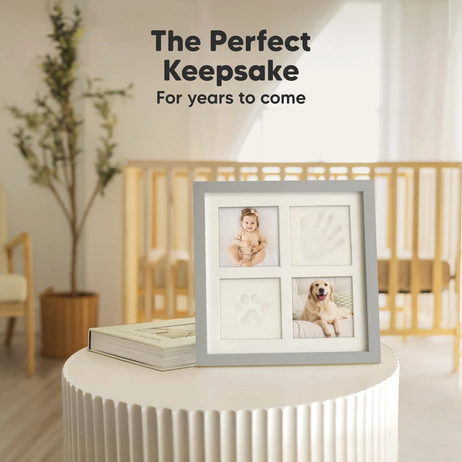 Ever Baby Hand & Footprint Keepsake Frame (Cloud Gray)