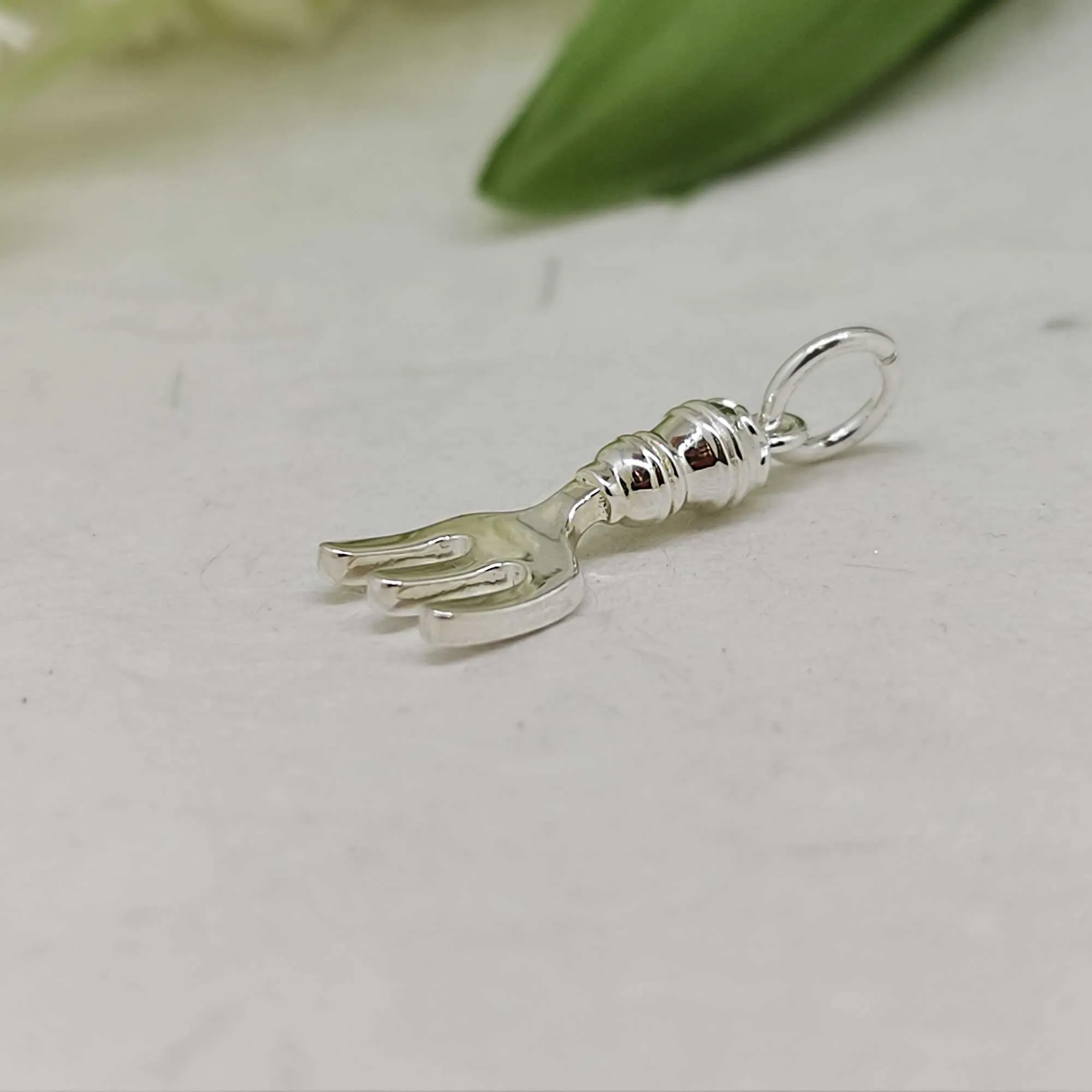 Gardening Fork Silver Charm