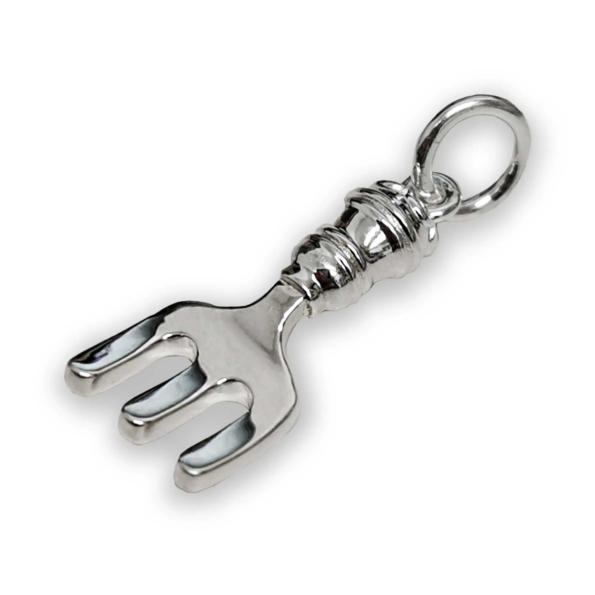 Gardening Fork Silver Charm