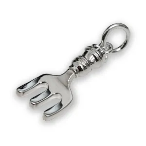 Gardening Fork Silver Charm