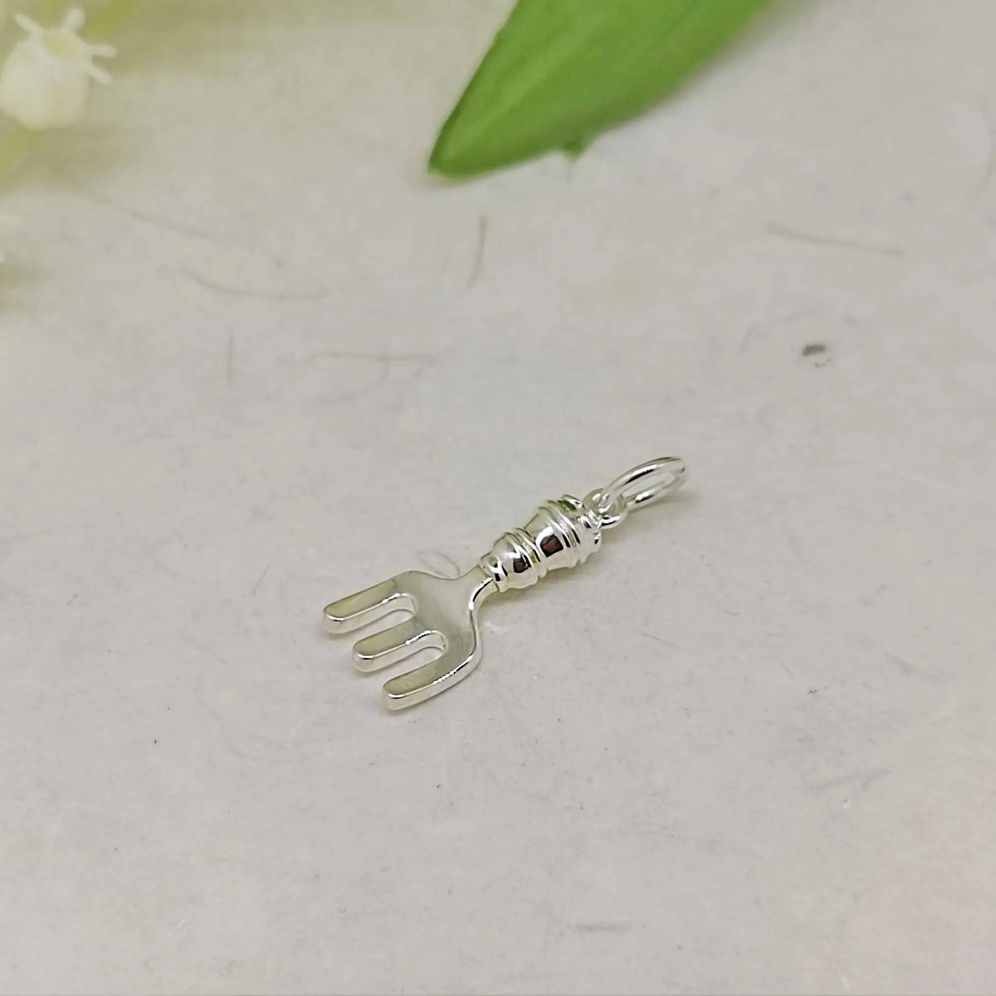 Gardening Fork Silver Charm