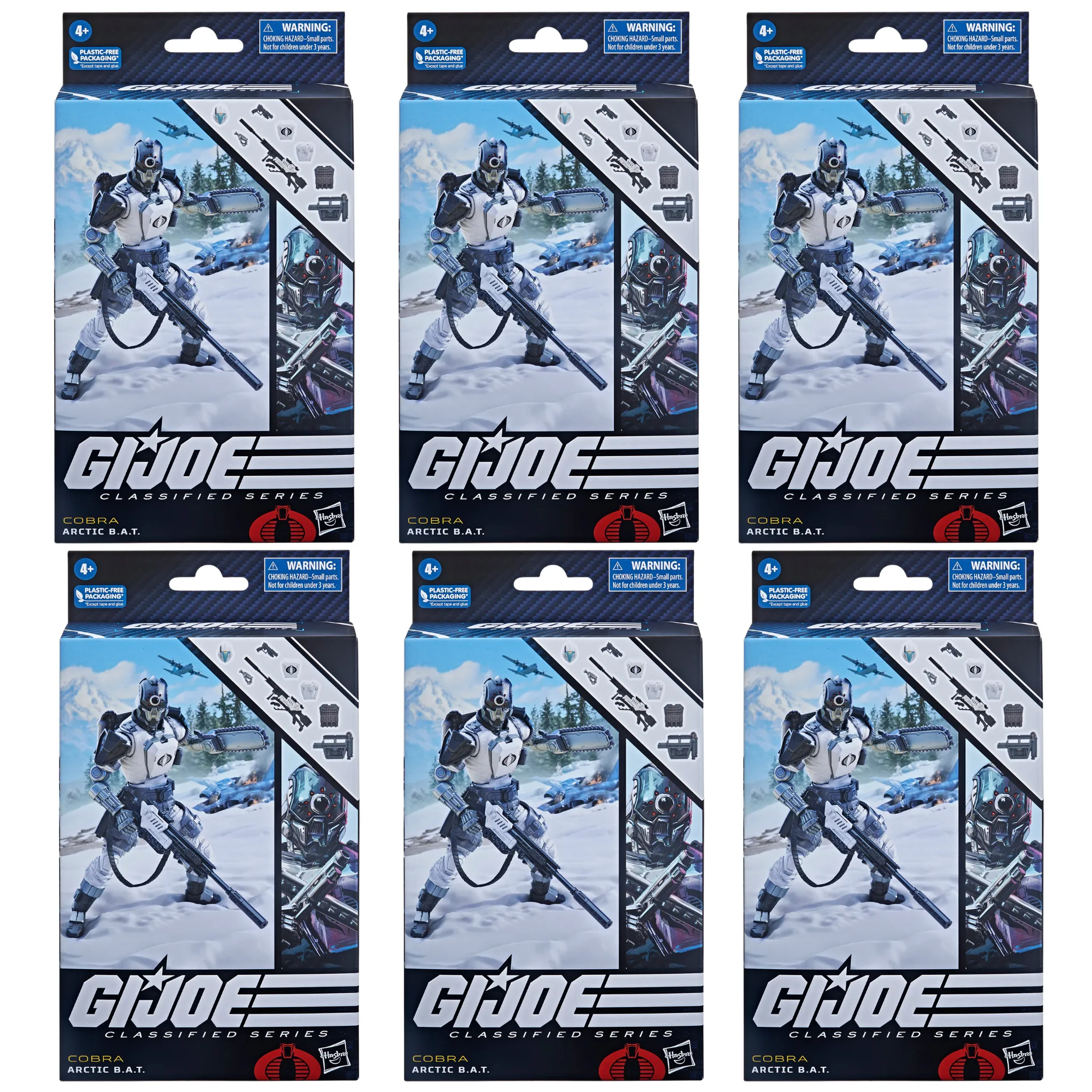 G.I. Joe Classified Arctic B.A.T. ARMY BUILDER SET OF 6