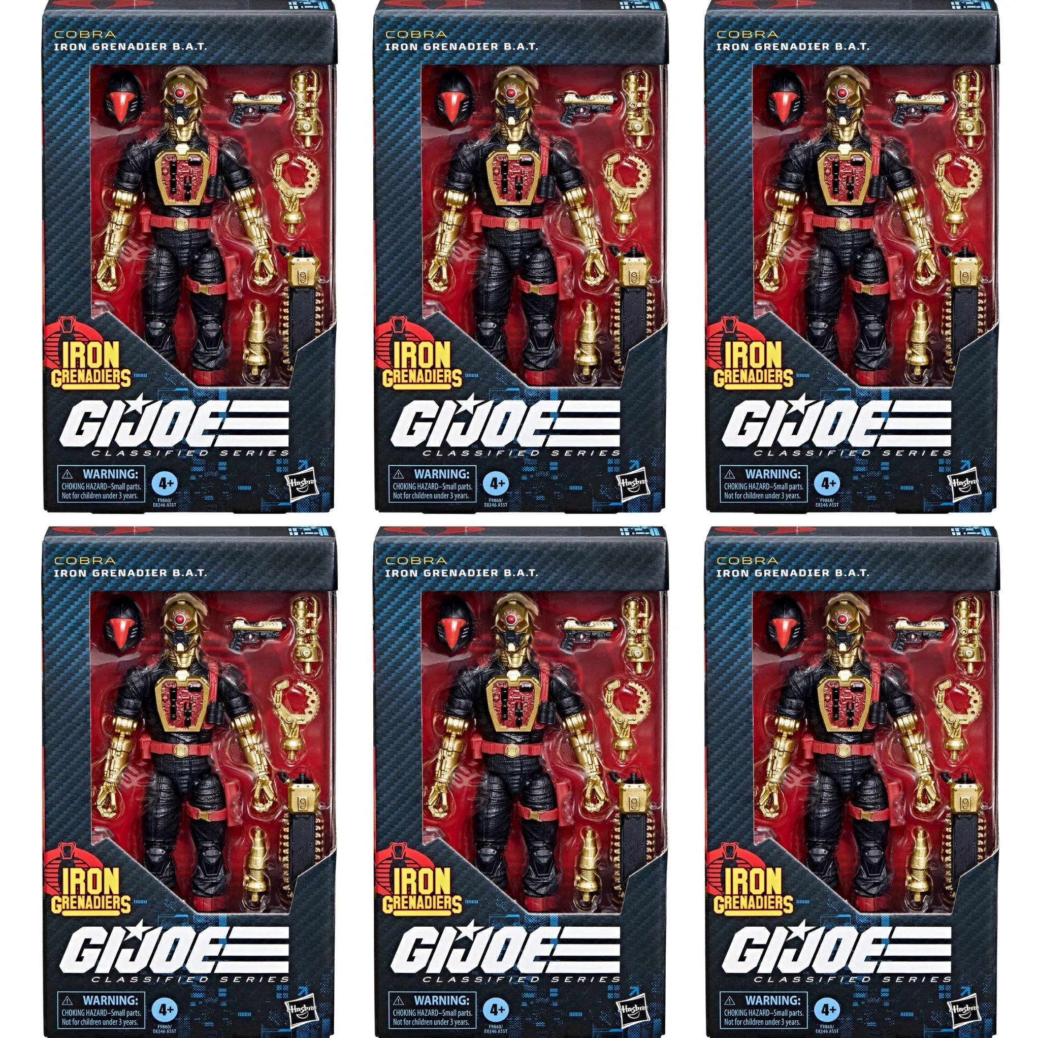 G.I. Joe Classified Iron Grenadier B.A.T. ARMY BUILDER SET OF 6!