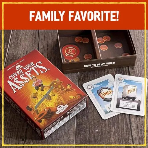 Grandpa Beck's Games Cover Your Assets | from The Creators of Skull King | Easy to Learn and Outrageously Fun for Kids, Teens, & Adults Alike | 2-6 Players Ages 7 