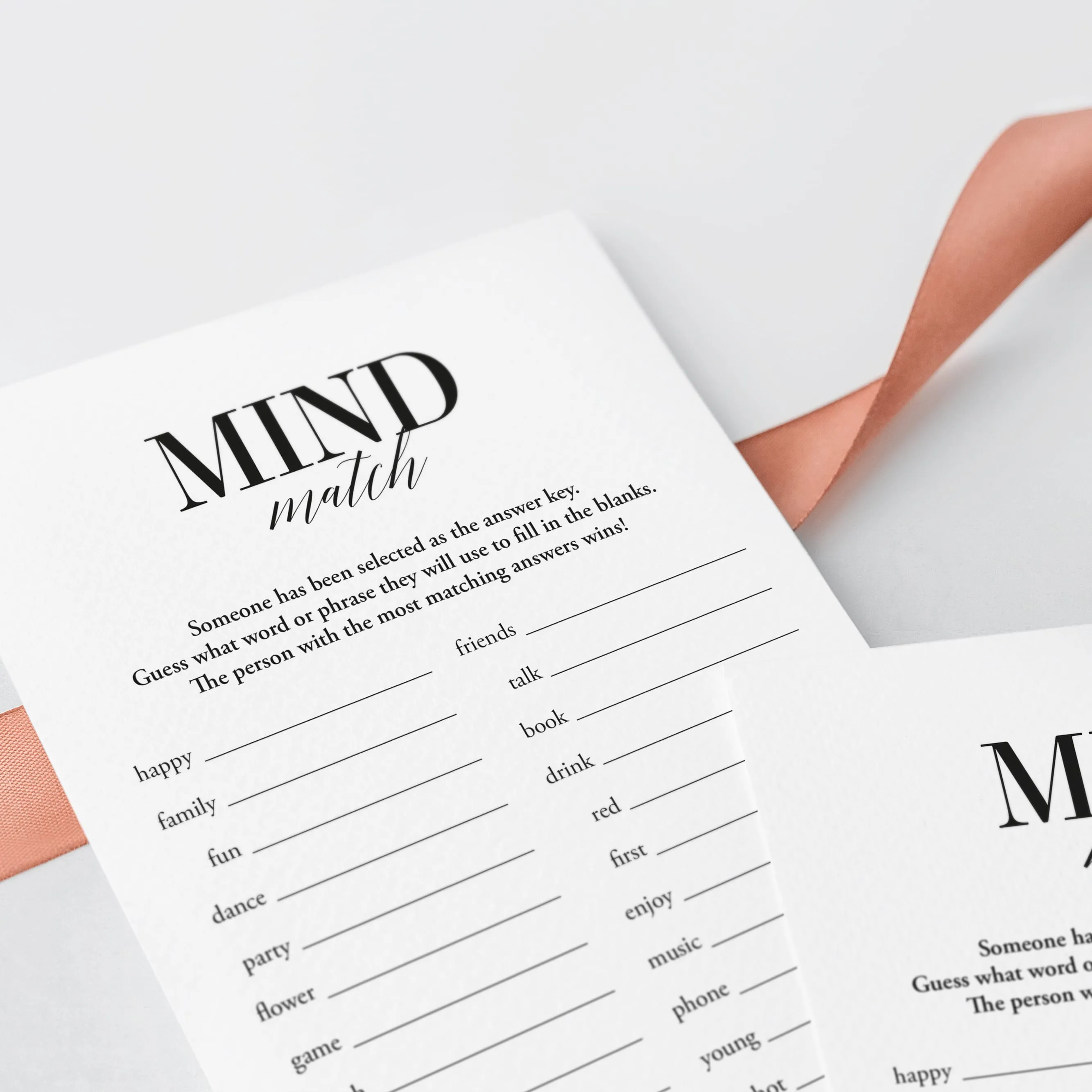 Group Icebreaker Game Mind Match Printable