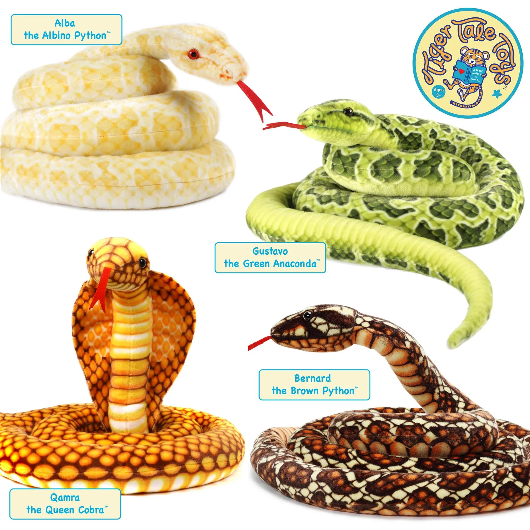 Gustavo The Green Anaconda | 100 Inch Stuffed Animal Plush | By TigerHart Toys