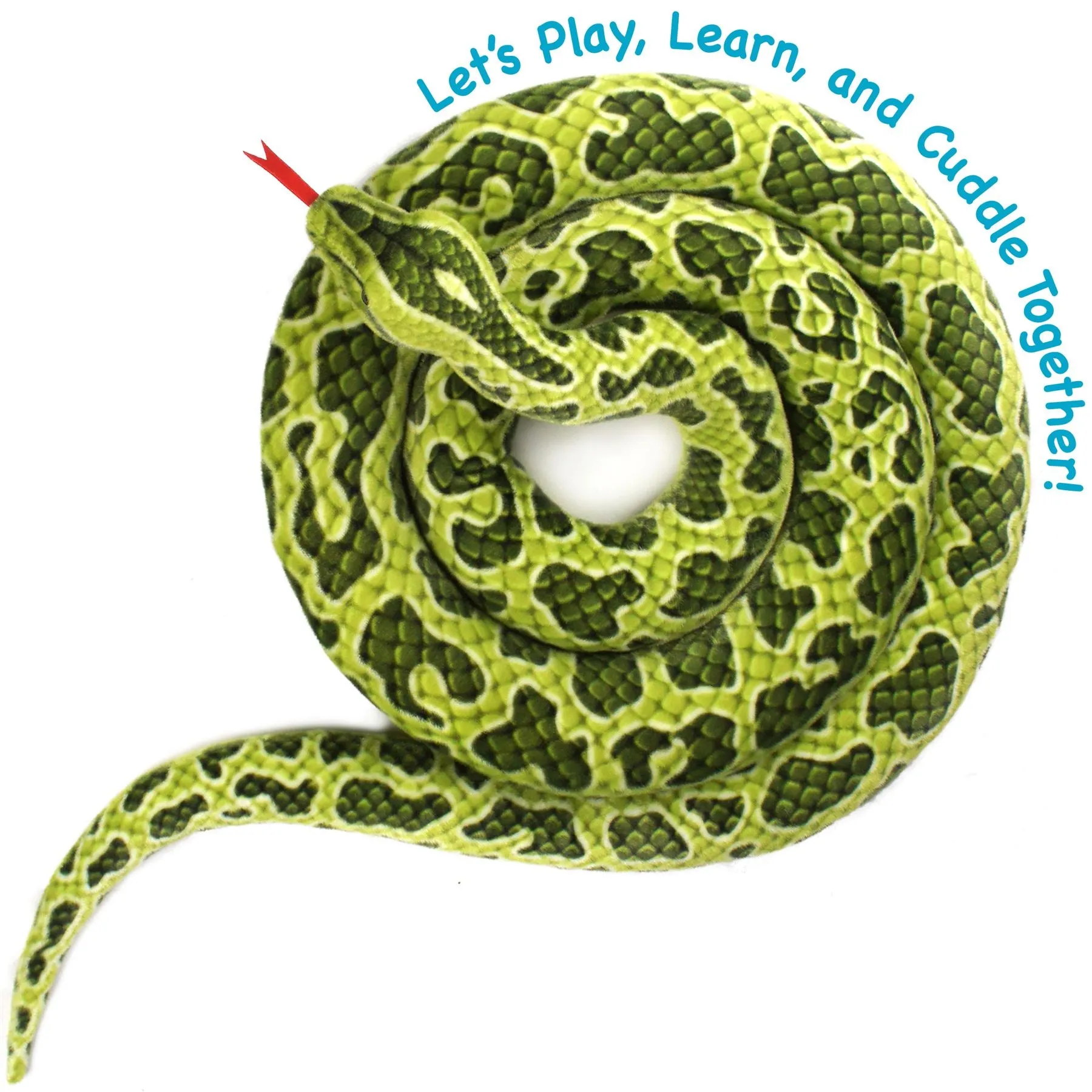 Gustavo The Green Anaconda | 100 Inch Stuffed Animal Plush | By TigerHart Toys