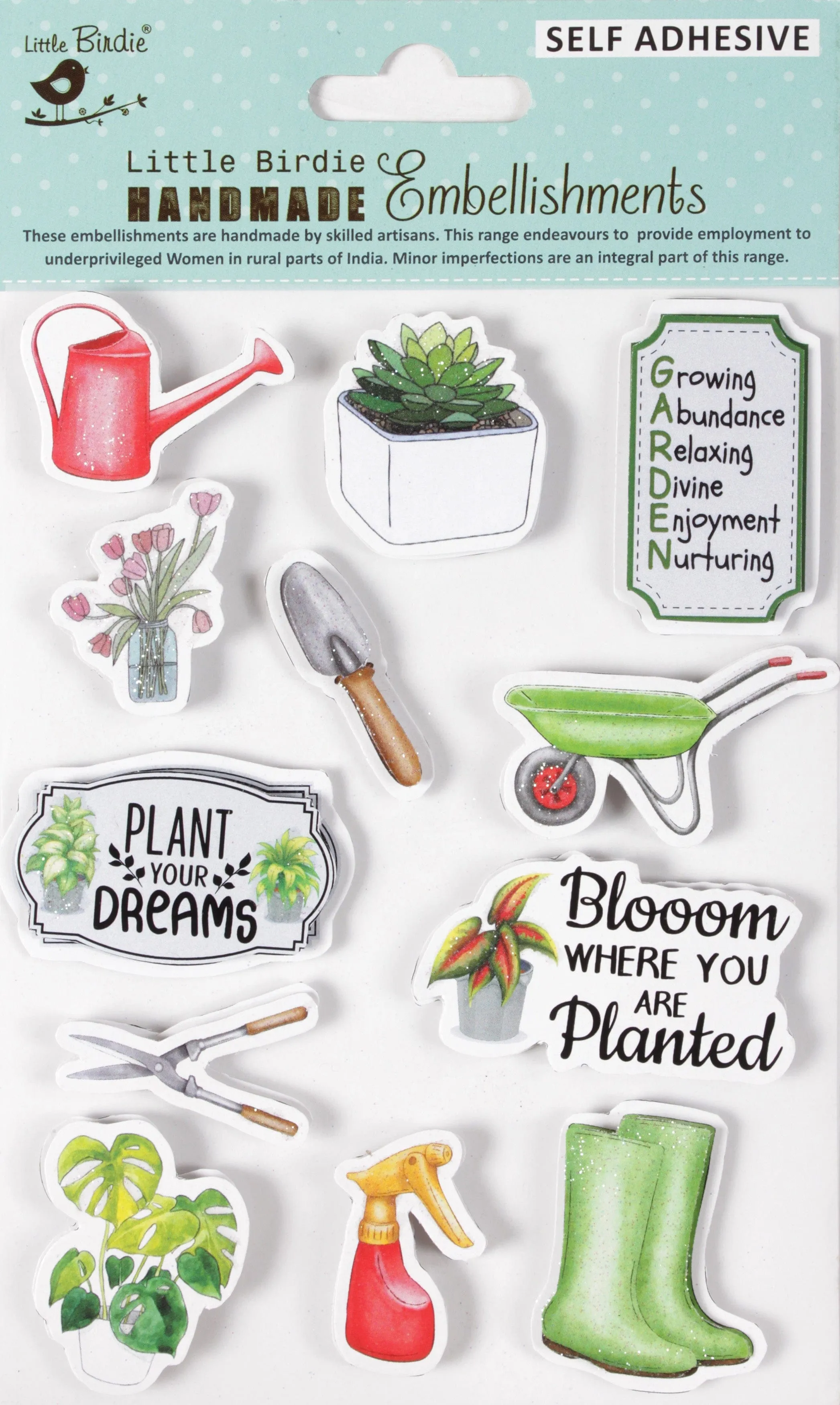 Handmade Embellishments 11/Pkg - Planting Dreams