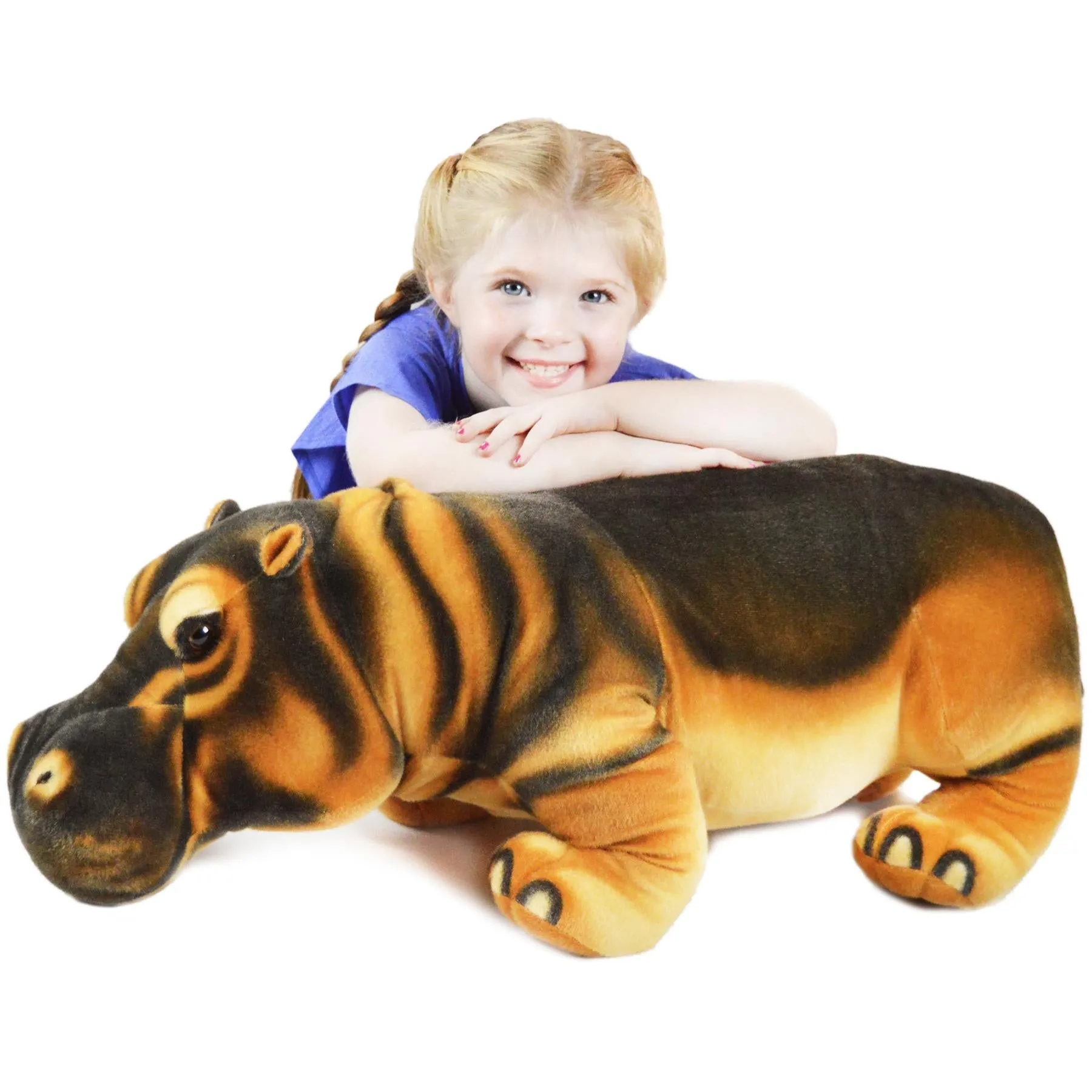 Harange The Hippo | 29 Inch Stuffed Animal Plush | By TigerHart Toys