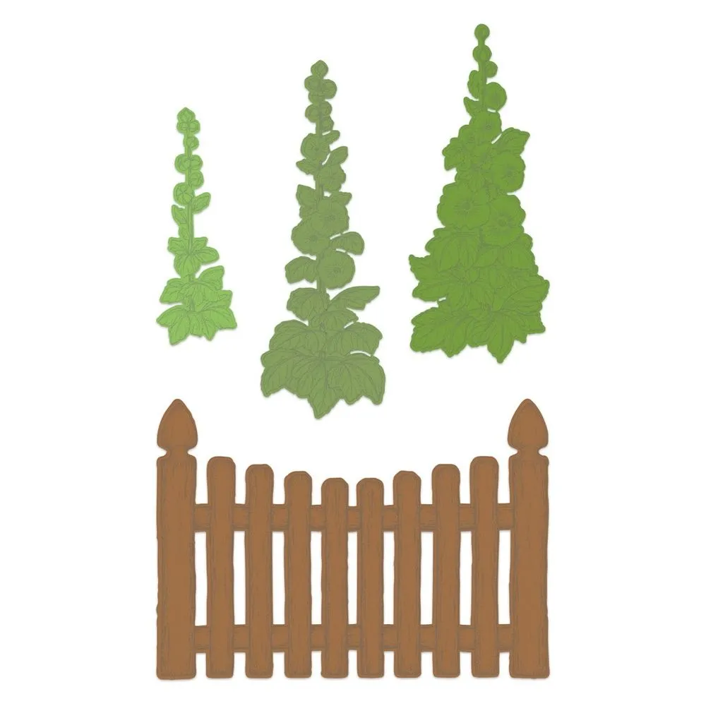 Hollyhock Fence Die