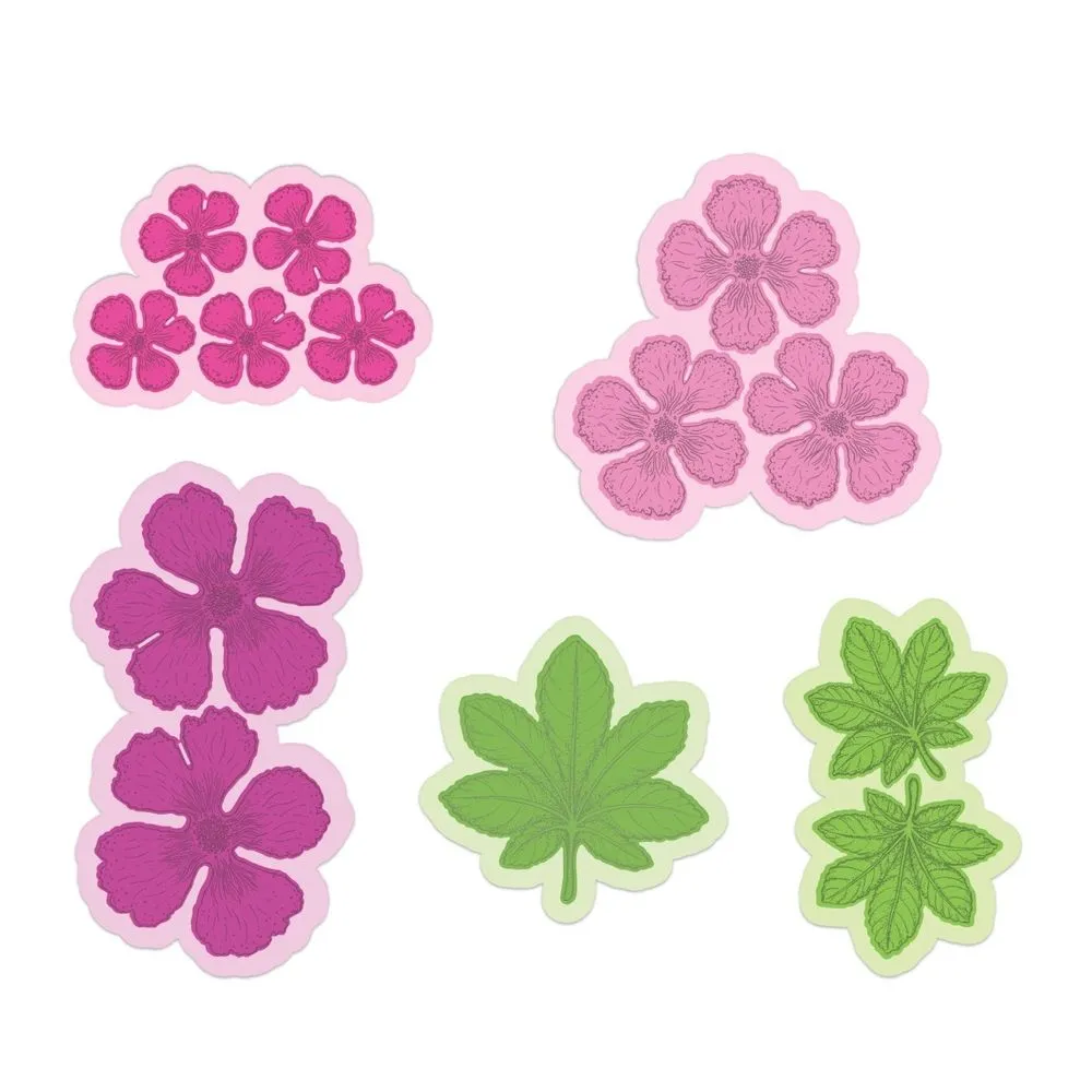 Hollyhock Petals & Leaves Die