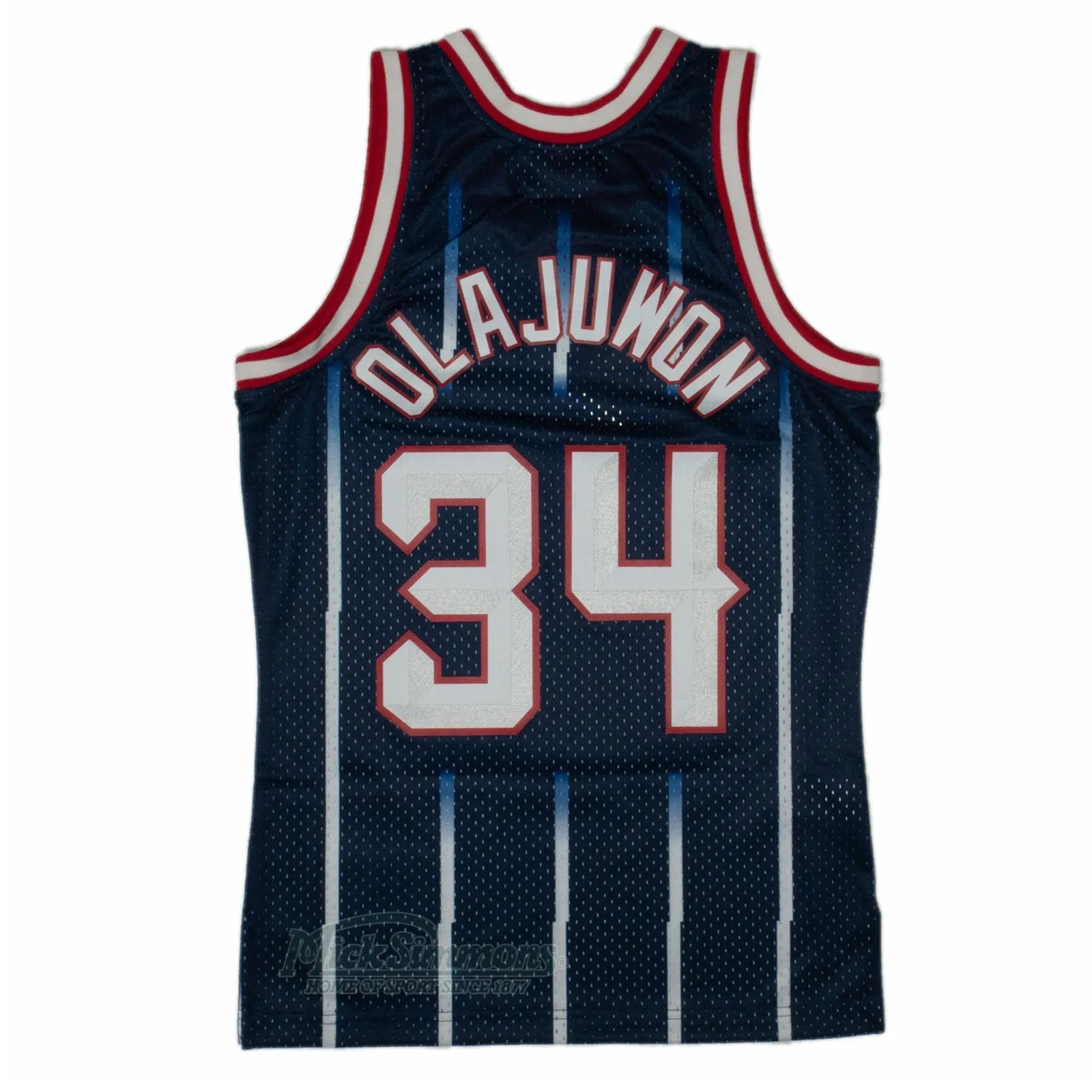 Houston Rockets Hakeem Olajuwon 1996-97 Hardwood Classics Swingman Road Jersey by Mitchell & Ness